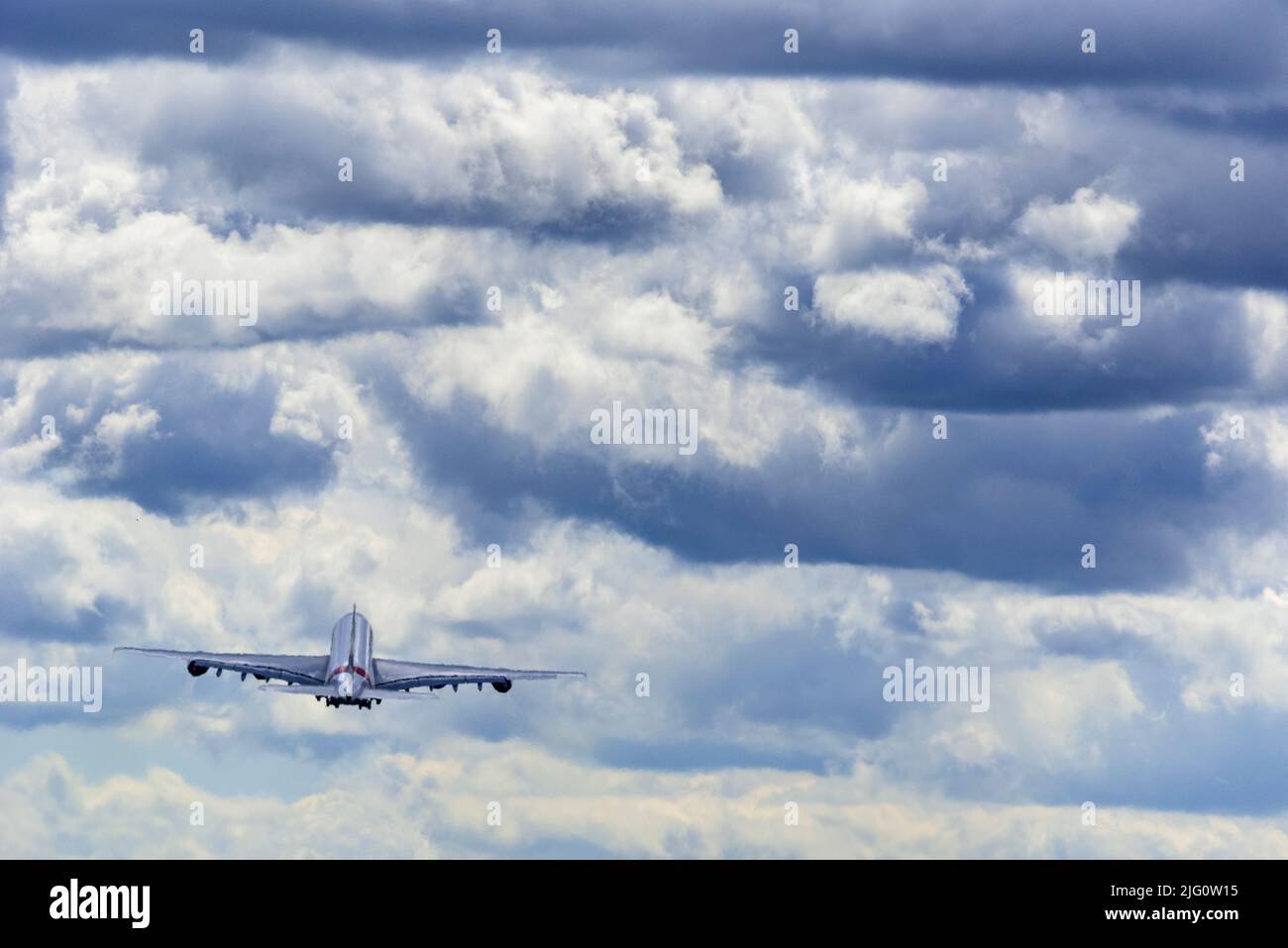 Emirates A380-800 avion de ligne à l'aéroport de manchester. Banque D'Images