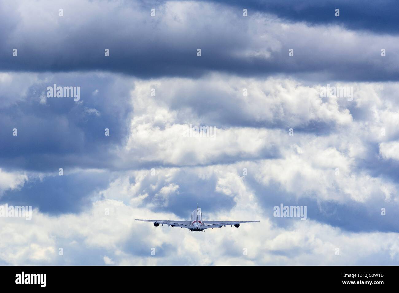 Emirates A380-800 avion de ligne à l'aéroport de manchester. Banque D'Images