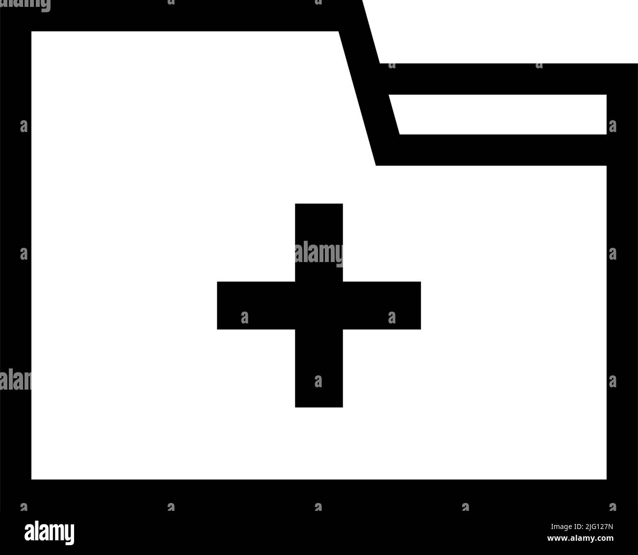 Icône Ajouter un dossier. Nouveau dossier. Vecteur modifiable. Illustration de Vecteur