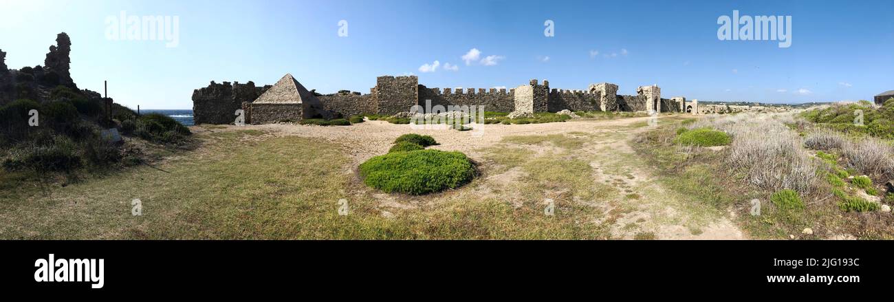 Château/forteresse médiéval à Methoni, Messenia, Péloponnèse, Grèce Banque D'Images