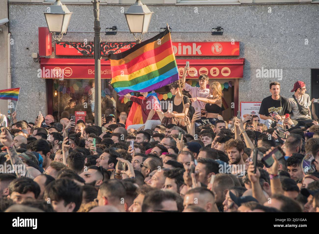 Proclamation de la fierté et ce sera le signal de départ pour tous les partis de protestation du collectif Banque D'Images