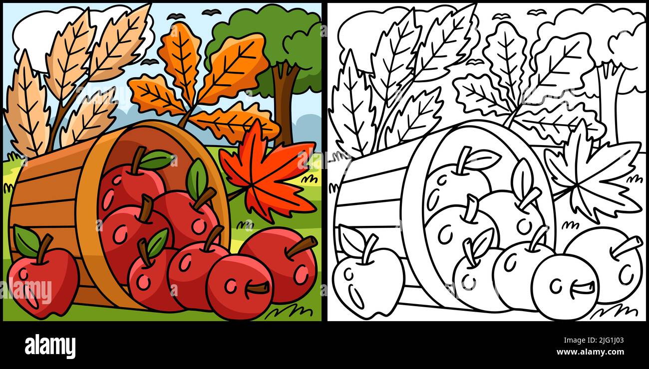 Illustration de la page de coloriage de Thanksgiving Illustration de Vecteur