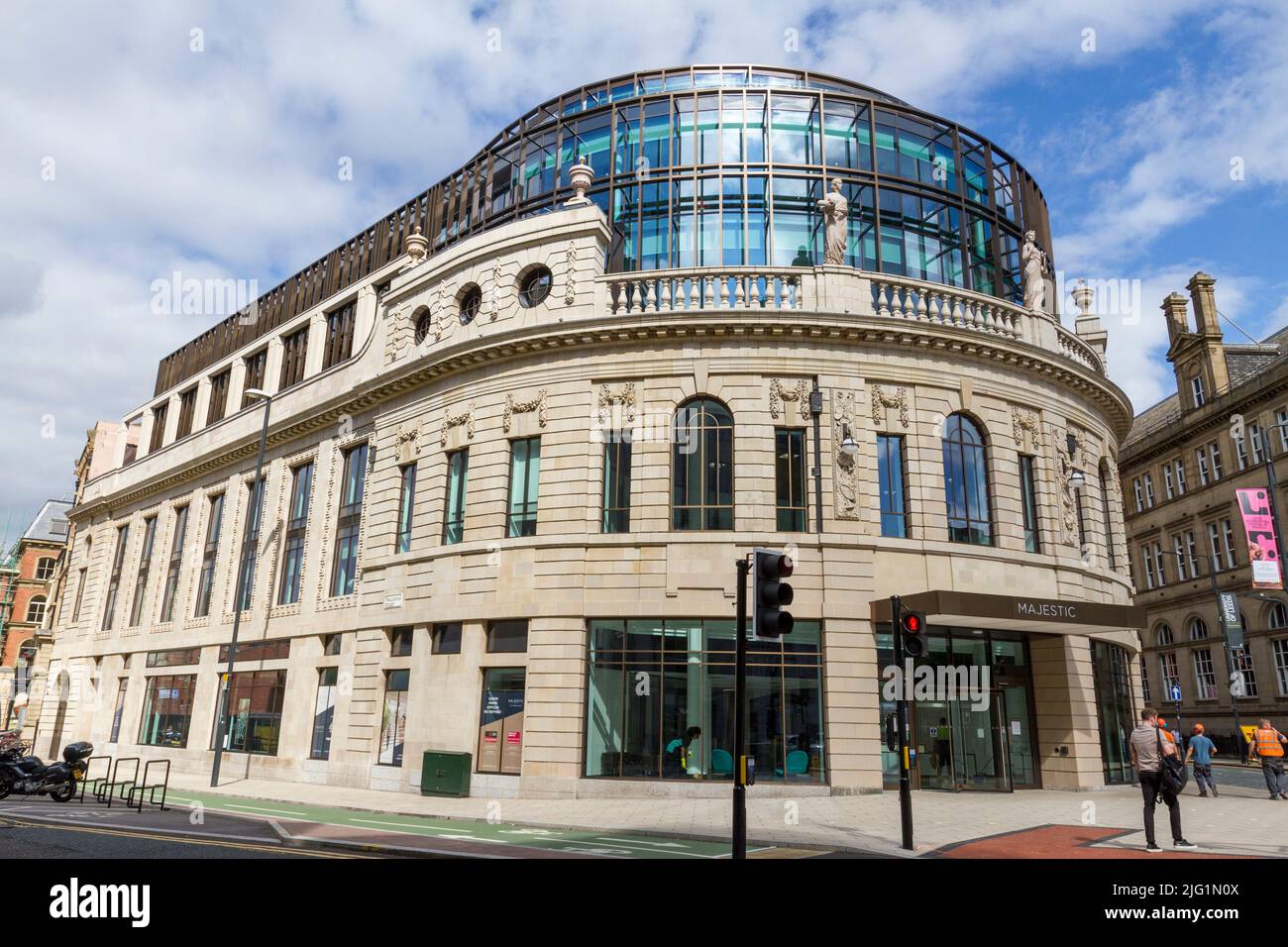 Le Majestic est un bâtiment classé Grade II sur City Square, centre-ville de Leeds, West Yorkshire, Royaume-Uni. Banque D'Images