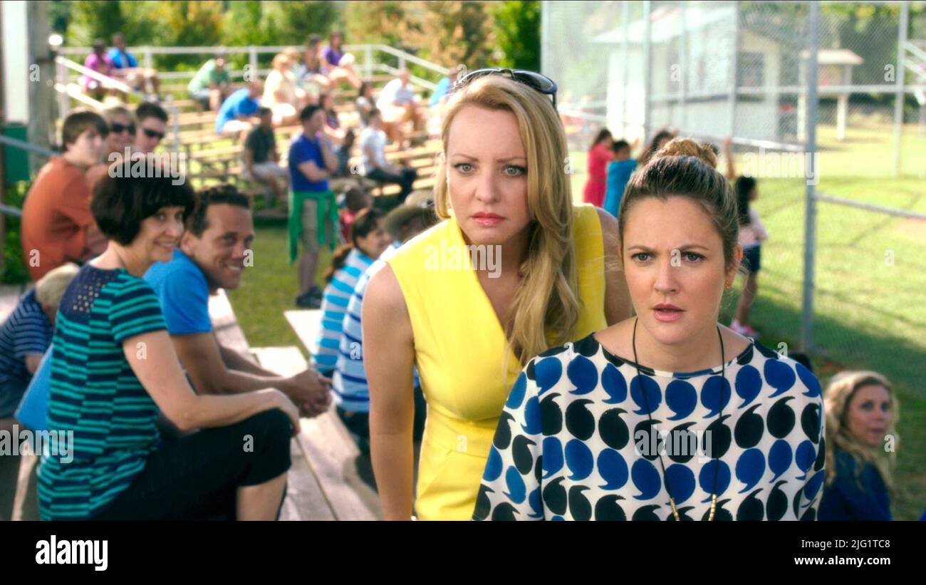 WENDI MCLENDON-Covey, Drew Barrymore, superposées, 2014 Banque D'Images