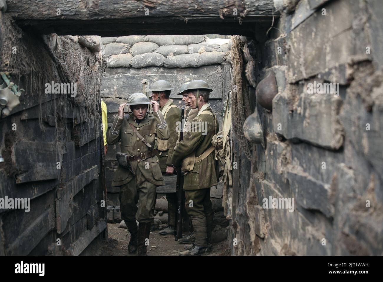 SOLDATS DANS LE BUNKER, LES GUERRES MONDIALES, 2014 Banque D'Images