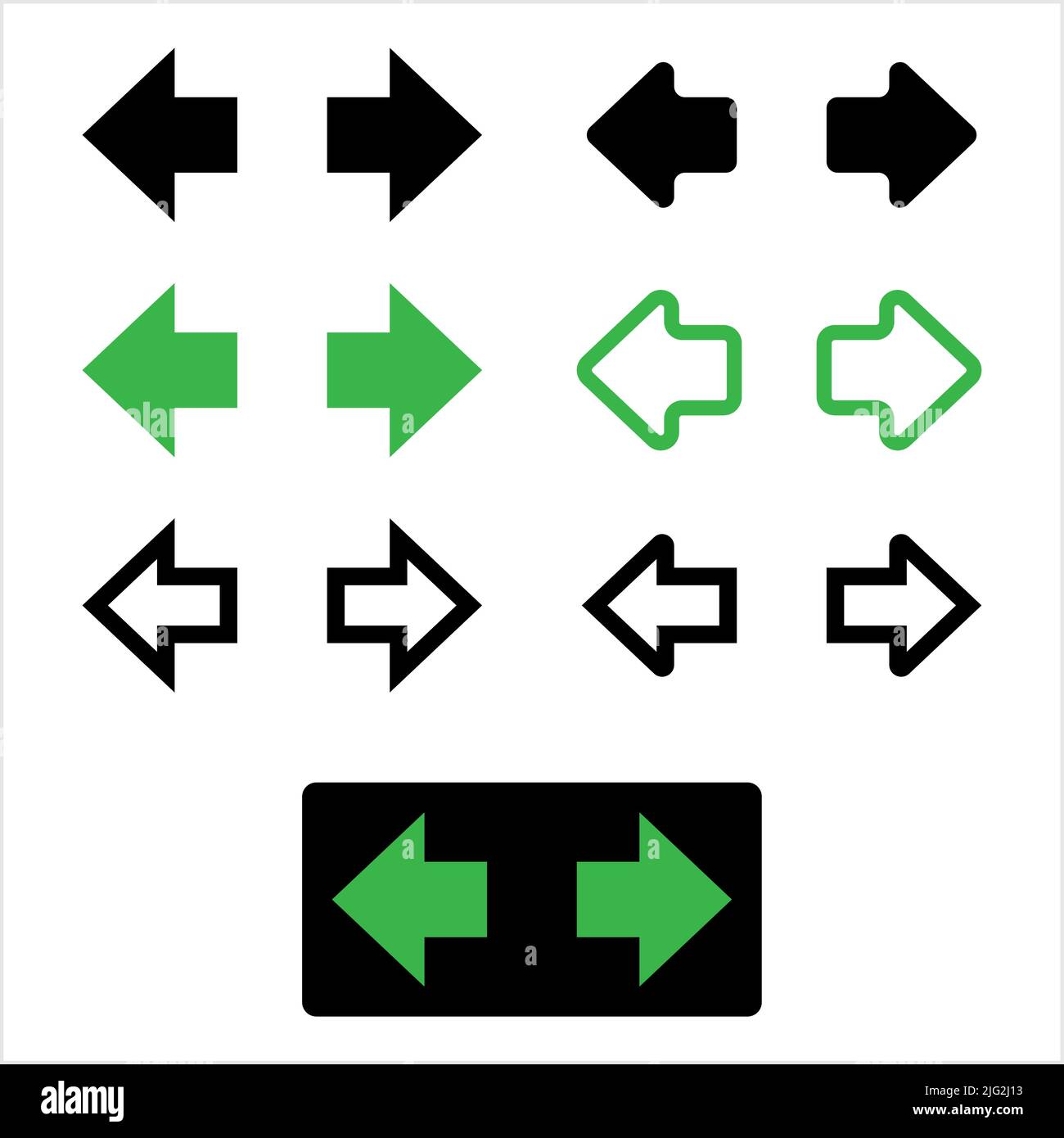 Icône de clignotant du tableau de bord, icône de flèche de virage à gauche et à droite, icône de clignotant illustration vectorielle Illustration de Vecteur