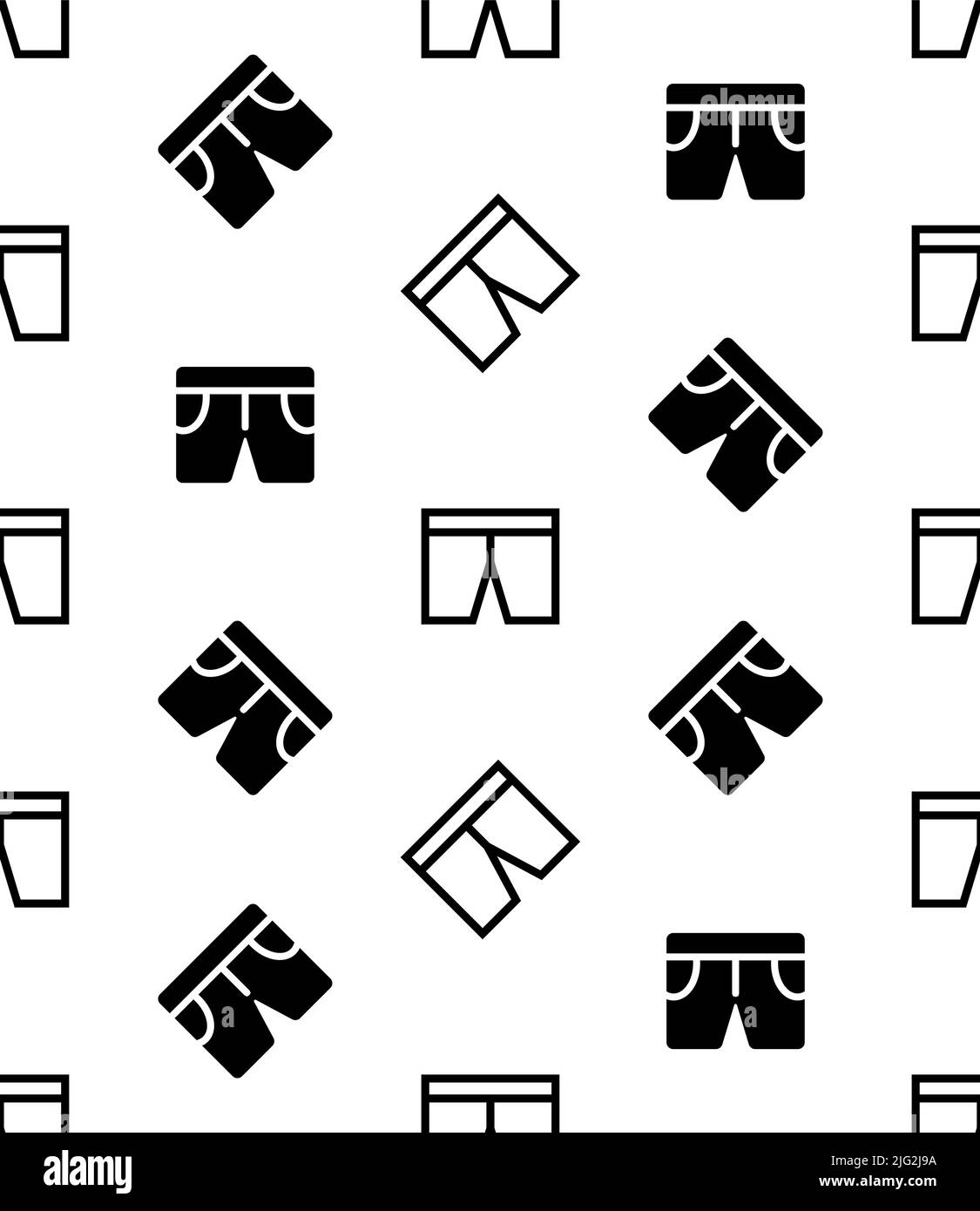 Short Icon Seamless Pattern, Half Pant Icon, version courte de l'illustration d'art vectoriel de pantalon Illustration de Vecteur