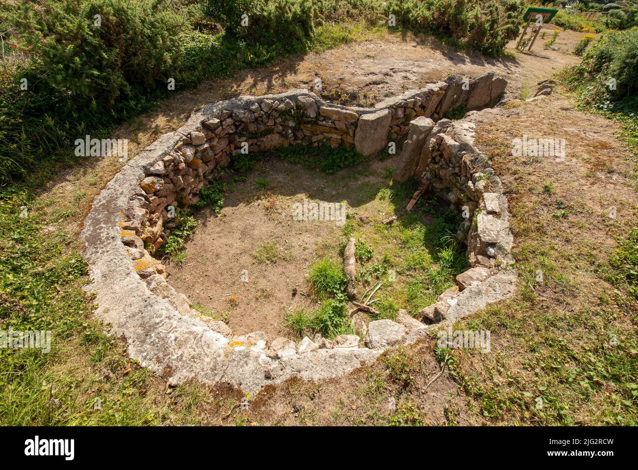 La Sergente Neolithic passage grave, Iles Anglo-Normandes Banque D'Images
