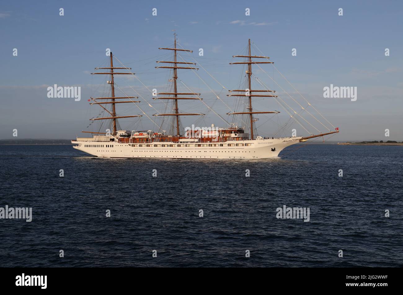 Le bateau de croisière passagers SEA CLOUD SPIRIT fait son arrivée inaugurale au port international Banque D'Images