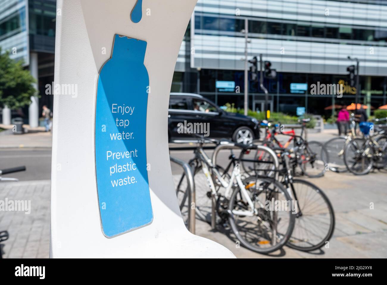 Londres - juin 2022 : Thames Water Mayor de la station d'eau rechargeable de Londres Banque D'Images