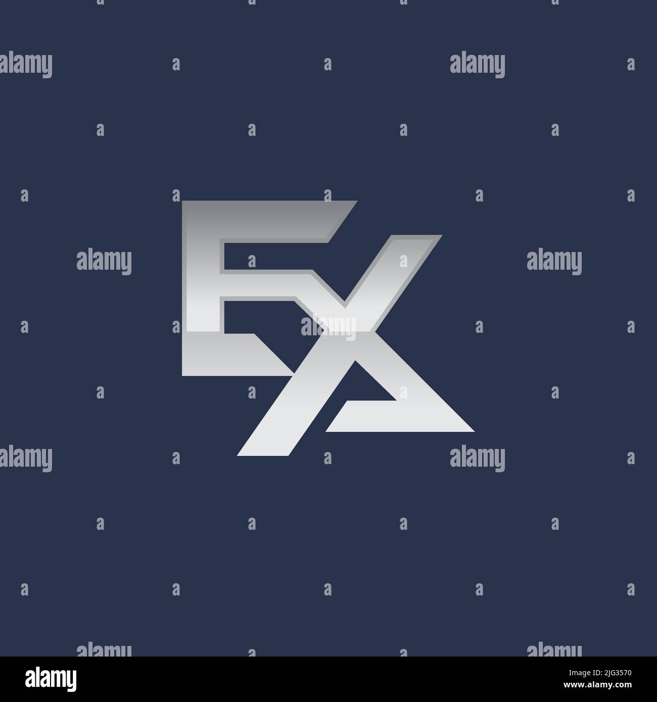 Logo initial lettre EX, lettres modernes créatives logo vectoriel d'icône Illustration.EPS 10 Illustration de Vecteur