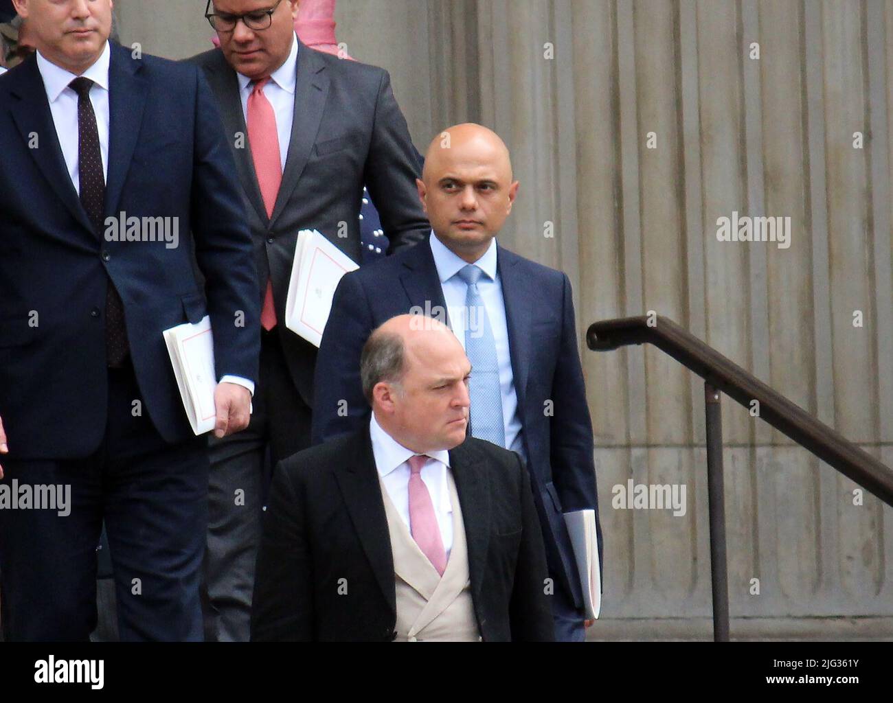 Londres, Royaume-Uni - 06.03.2022: Les conservateurs Sajid Javid quitte la cathédrale St Pauls après le jubilé de platine merci de donner le service à la reine Elizabeth Banque D'Images