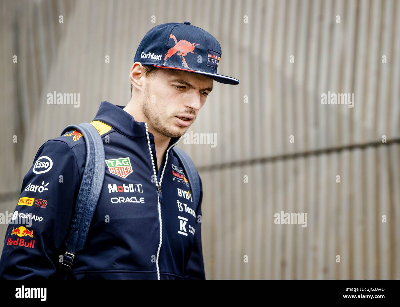 Spielberg, Autriche. 7th juillet 2022. 2022-07-07 13:32:54 SPIELBERG - Max Verstappen (Red Bull Racing) arrive à la piste de course Red Bull Ring devant le Grand Prix autrichien. ANP SEM VAN DER WAL netherlands Out - belgium Out Credit: ANP/Alay Live News Credit: ANP/Alay Live News Credit: ANP/Alay Live News Credit: ANP/Alay Live News Banque D'Images