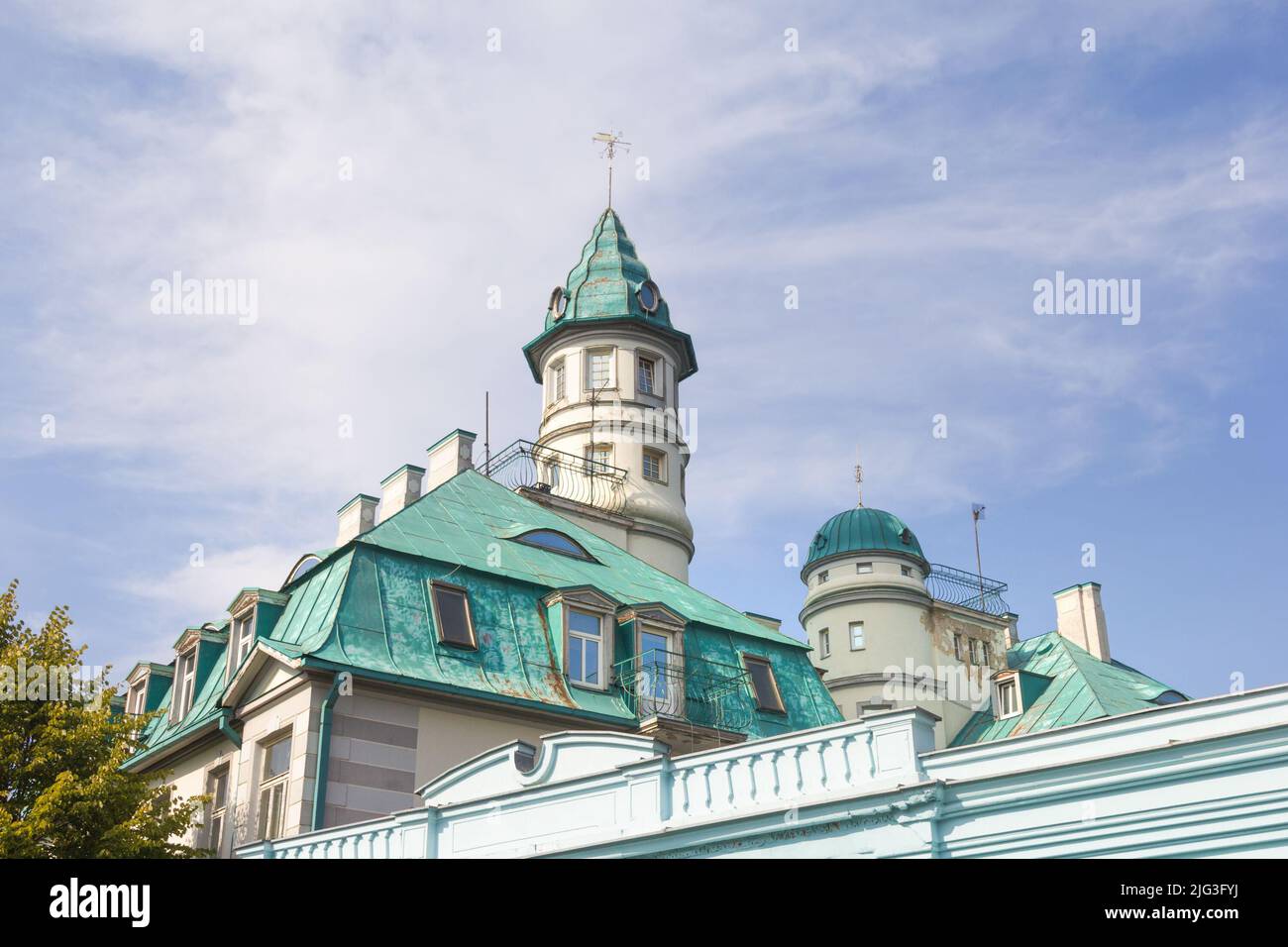 Jurmala, Lettonie - 2013, 12 septembre : le toit de l'hôtel Majori. Banque D'Images