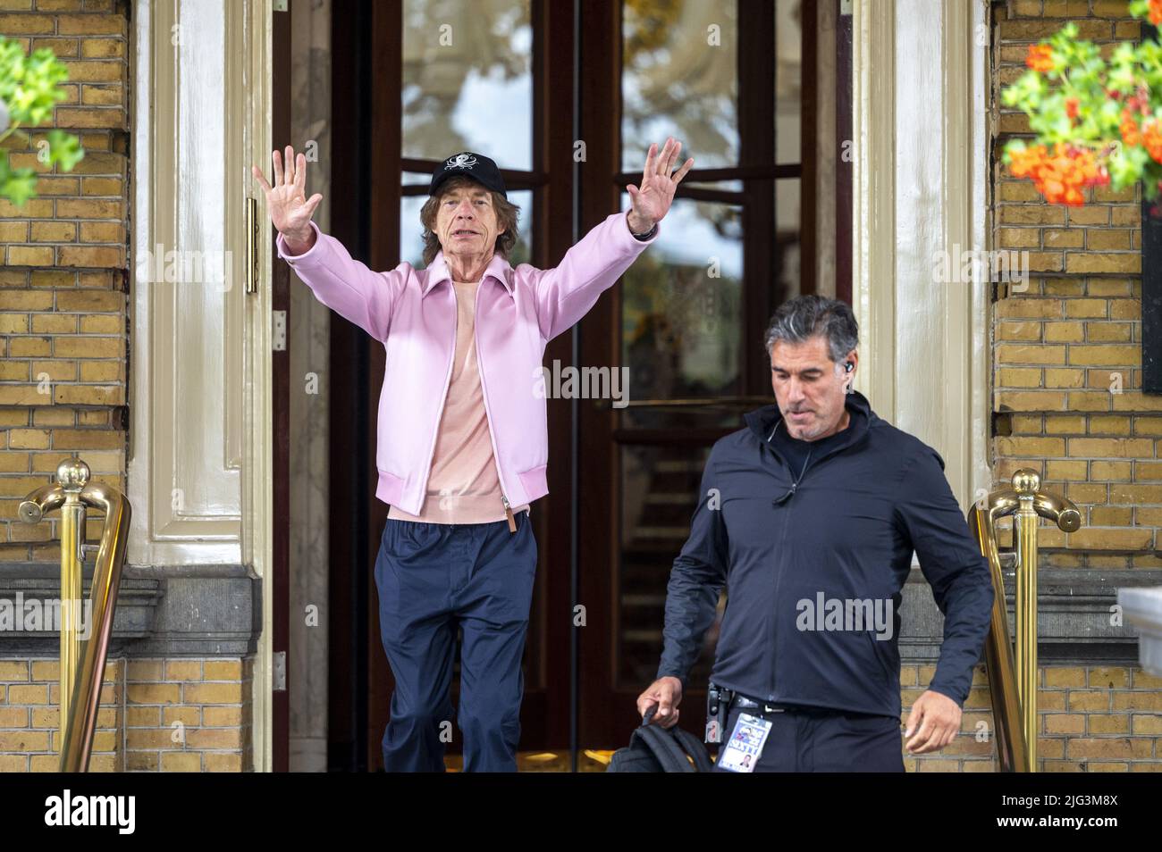Amsterdam, pays-Bas. 07th juillet 2022. 2022-07-07 14:36:03 AMSTERDAM - Mick Jagger des Rolling Stones à l'hôtel Amstel avant le concert dans le Johan Cruijff Arena. Les pierres ont dû annuler plus tôt, beaucoup à la déception des fans, parce que le frontman s'est avéré avoir corona. ANP KIPPA EVERT ELZINGA pays-bas - belgique OUT crédit: ANP/Alay Live News Banque D'Images