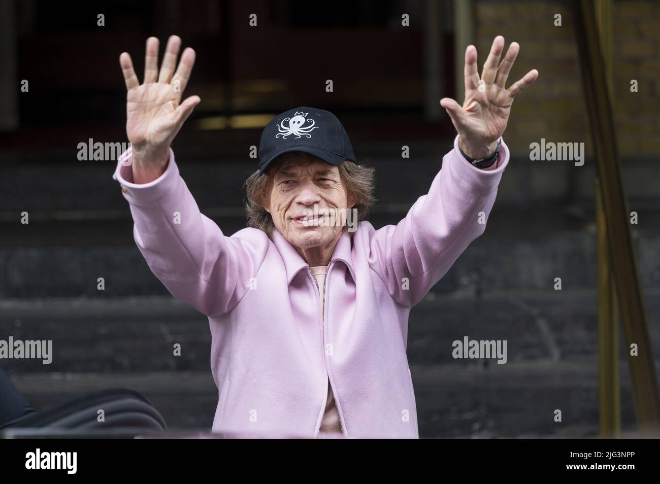 Amsterdam, pays-Bas. 07th juillet 2022. 2022-07-07 14:36:10 AMSTERDAM - Mick Jagger des Rolling Stones à l'hôtel Amstel avant le concert dans le Johan Cruijff Arena. Les pierres ont dû annuler plus tôt, beaucoup à la déception des fans, parce que le frontman s'est avéré avoir corona. ANP KIPPA EVERT ELZINGA pays-bas sortie - belgique sortie Banque D'Images