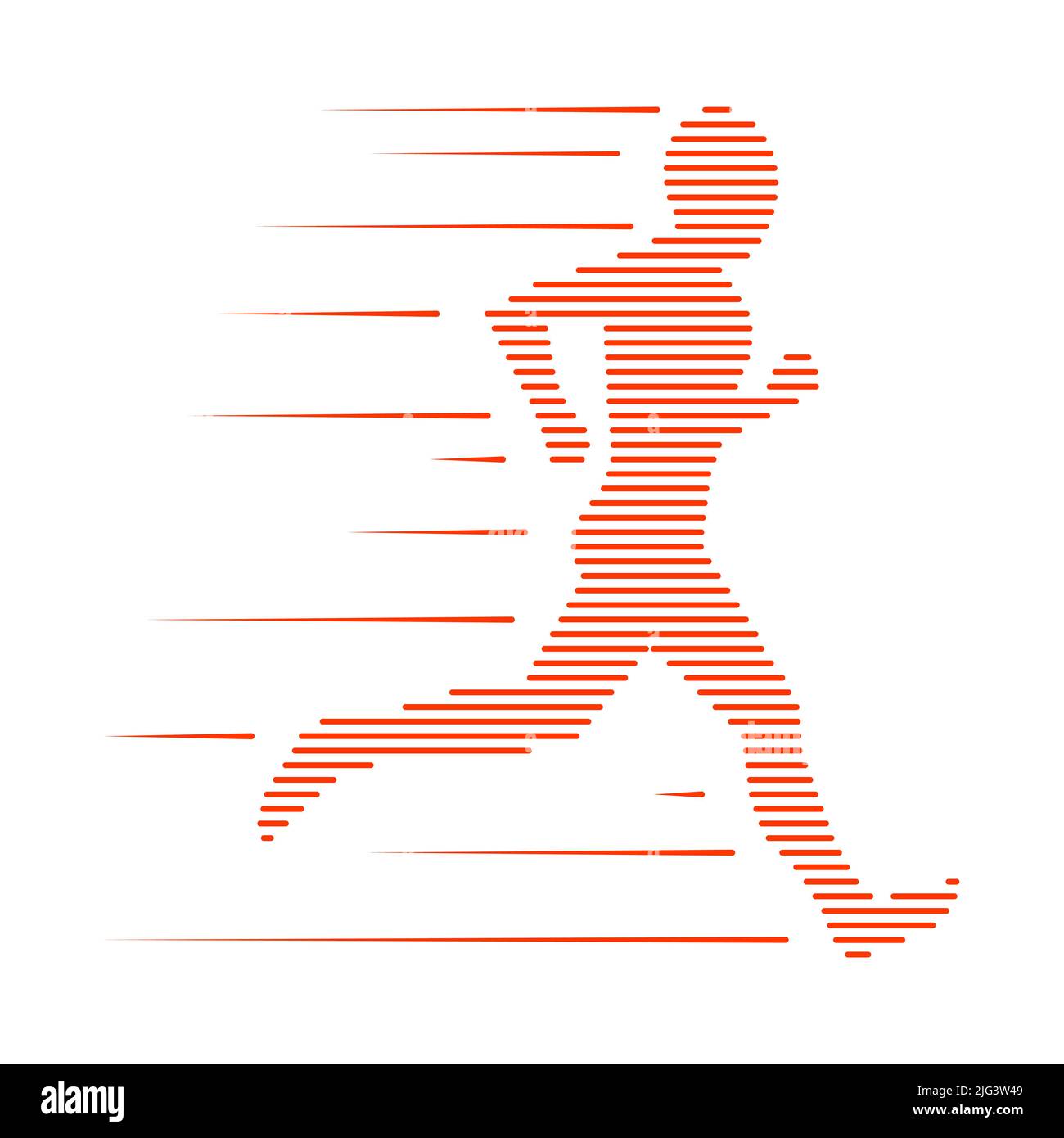 Icône homme en marche. Silhouette sprinter mâle. Isolé sur fond blanc. Illustration vectorielle. Illustration de Vecteur