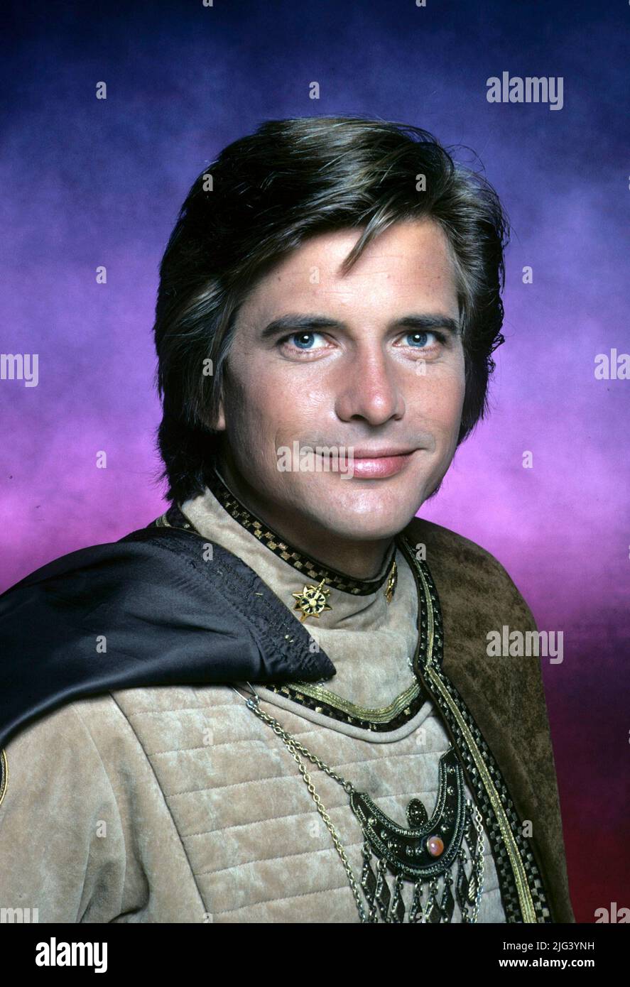 DIRK BENEDICT dans LA BATAILLE DE GALACTICA (1978), dirigé par RICHARD A. COLLA. Crédit : PHOTOS / Album UNIVERSEL Banque D'Images