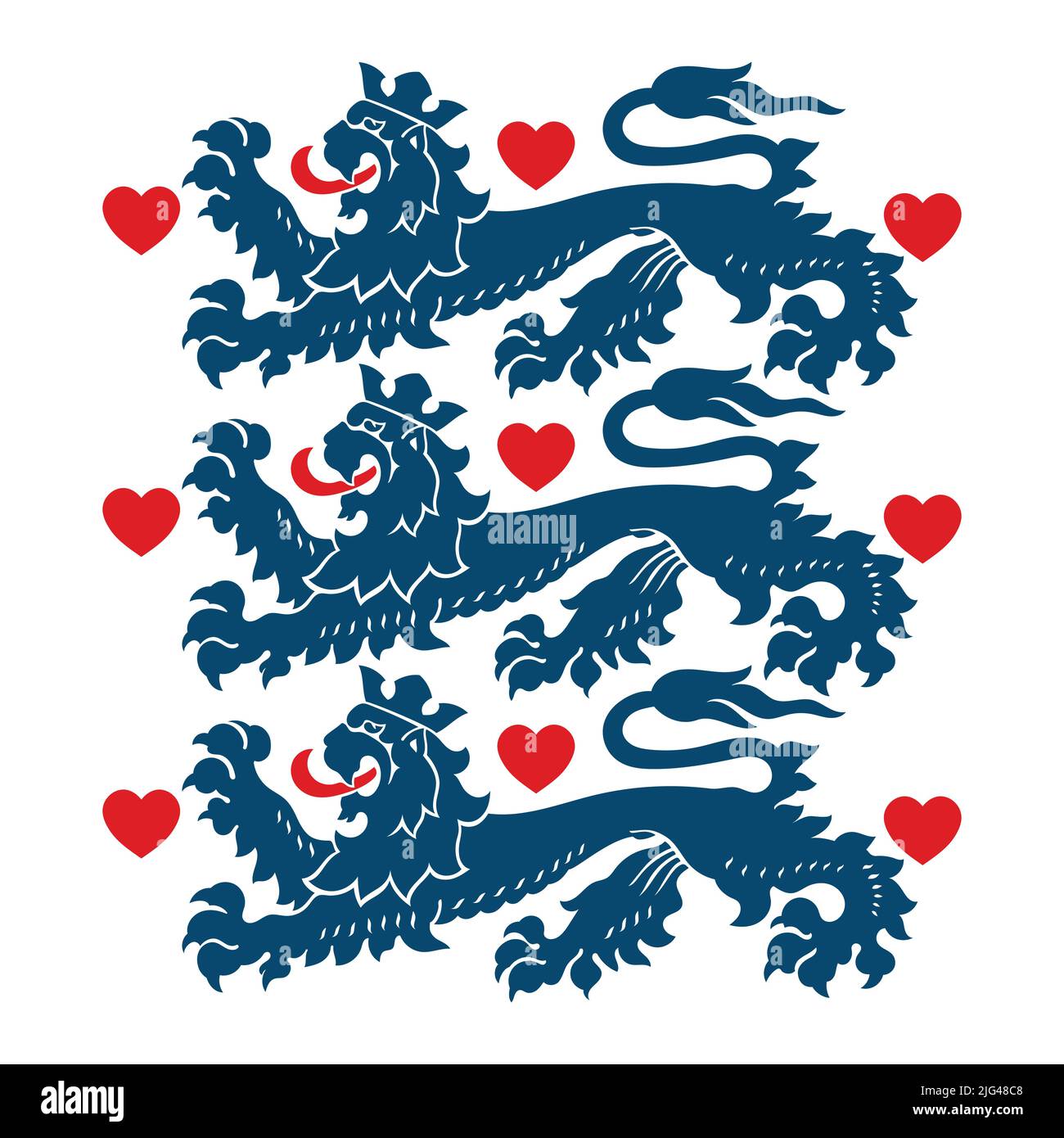 Design scandinave viking. Trois Lions héraldiques scandinaves Illustration de Vecteur