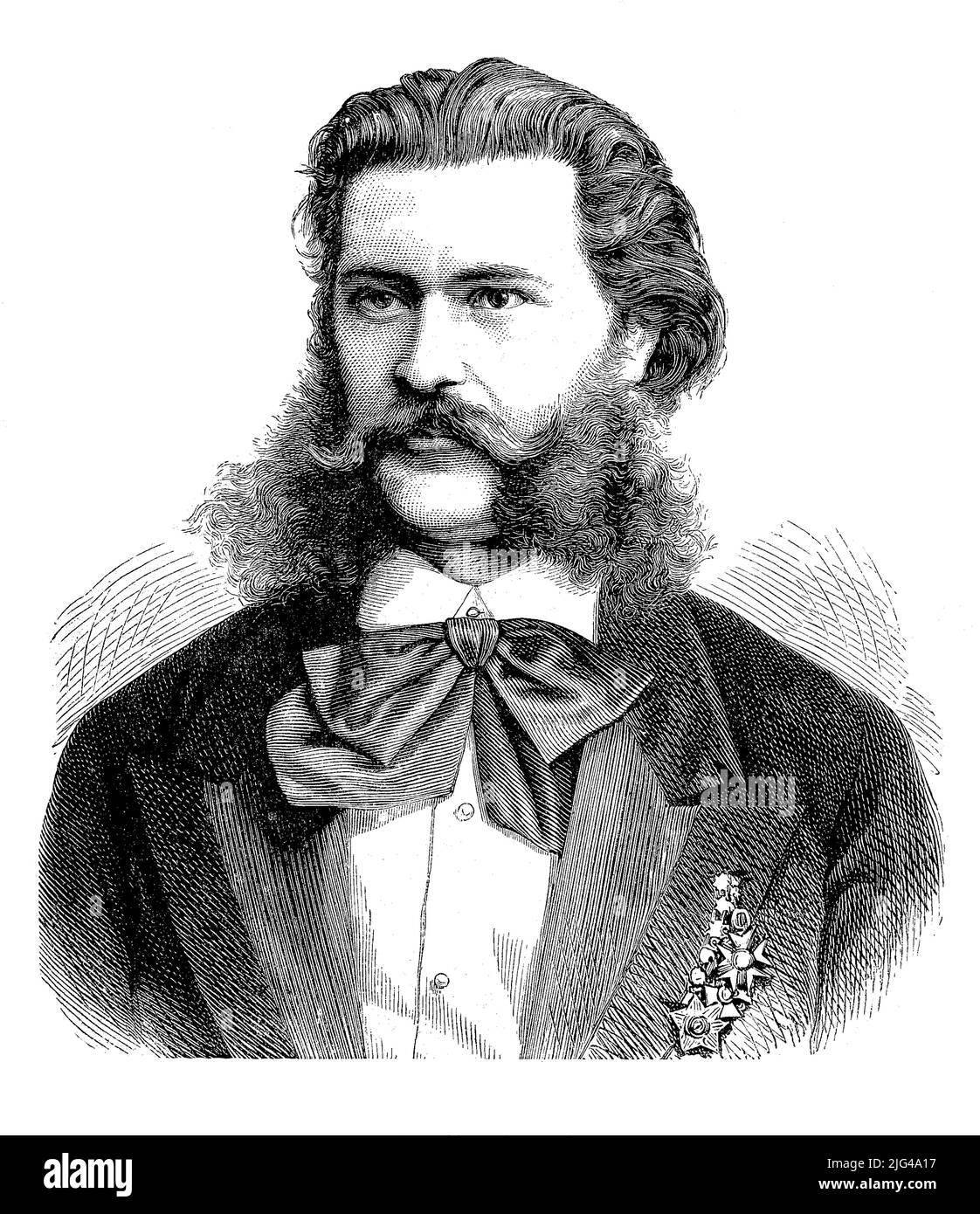 Johann Baptist Strauss, 25. Oktober 1825 bis 3. Juni 1899, ein österreichisch-deutscher Kapellmeister und Komponist / Johann Baptist Strauss, 25 octobre 1825-3 juin 1899, un compositeur et maître de bande austro-allemand, Historisch, historique, numérique reproduction améliorée d'un original du 19th siècle / Digital restaurierte Reproduktion einer Originallage voraus dem 19. Jahrhundert, genaues Originaldatum nicht bekannt Banque D'Images