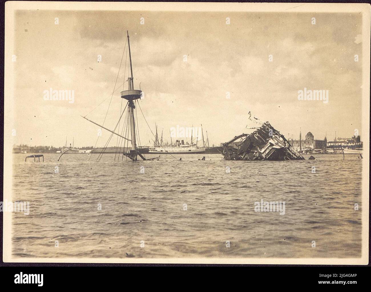 Naufrage de la « gaine ». Banque D'Images