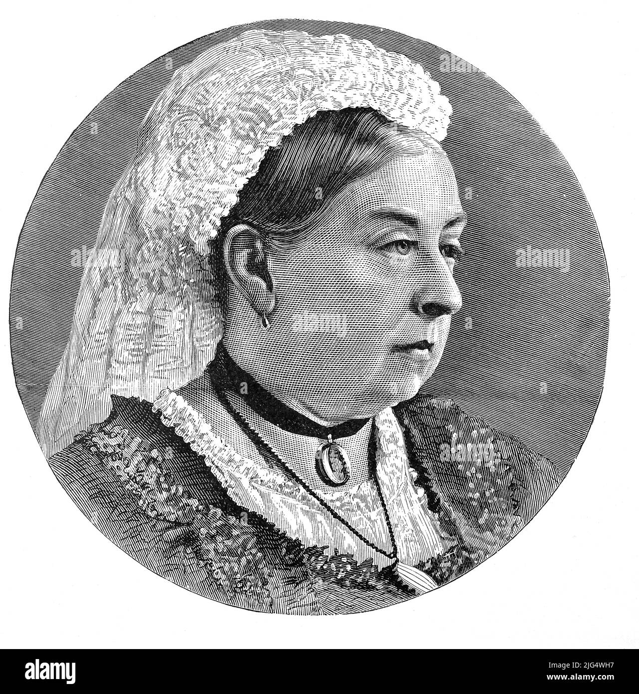 Victoria, gebürtig Princesse Alexandrina Victoria de Kent, 24. Mai 1819 - 22. Januar 1901, Viktoria, von 1837 bis 1901 Königin des Vereinigten Königreichs Großbritannien und Irland, restaurant numérique Reproduktion einer Originalvorlage aus dem 19. Jahrhundert, genaues Originaldatum nicht bekannt / Victoria, née princesse Alexandrina Victoria de Kent, 24 mai 1819 - 22 janvier 1901, Victoria, Reine du Royaume-Uni de Grande-Bretagne et d'Irlande de 1837 à 1901, reproduction numériquement restaurée d'un 19th siècle original, date exacte inconnue Banque D'Images