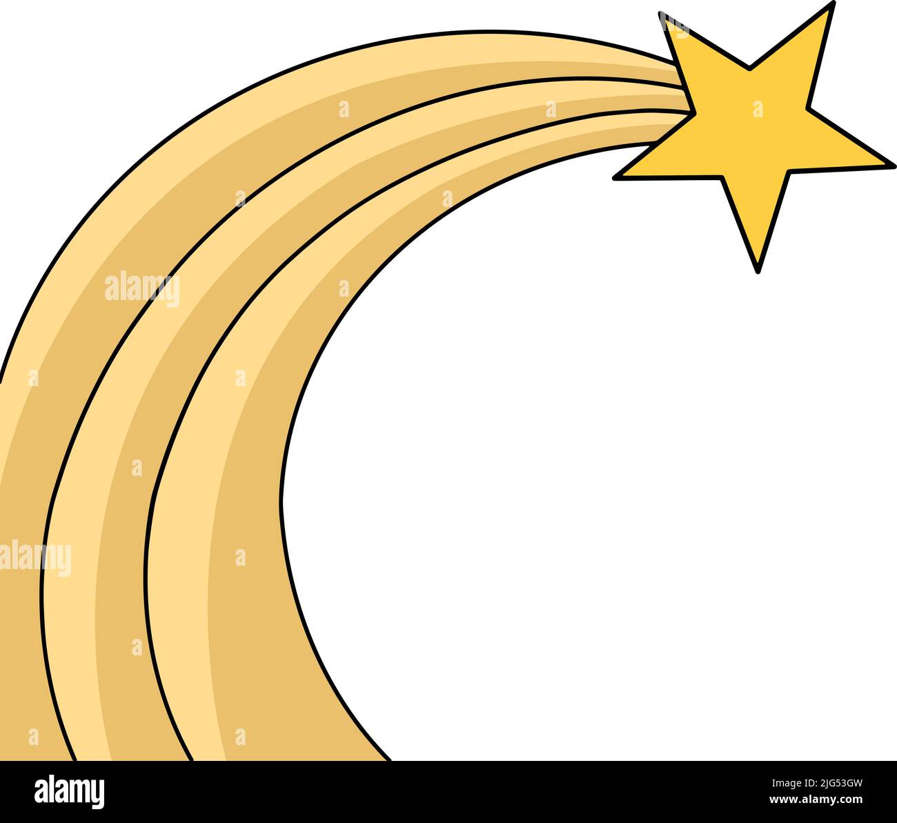 Illustration de la couleur du dessin animé de l'étoile de tir Illustration de Vecteur