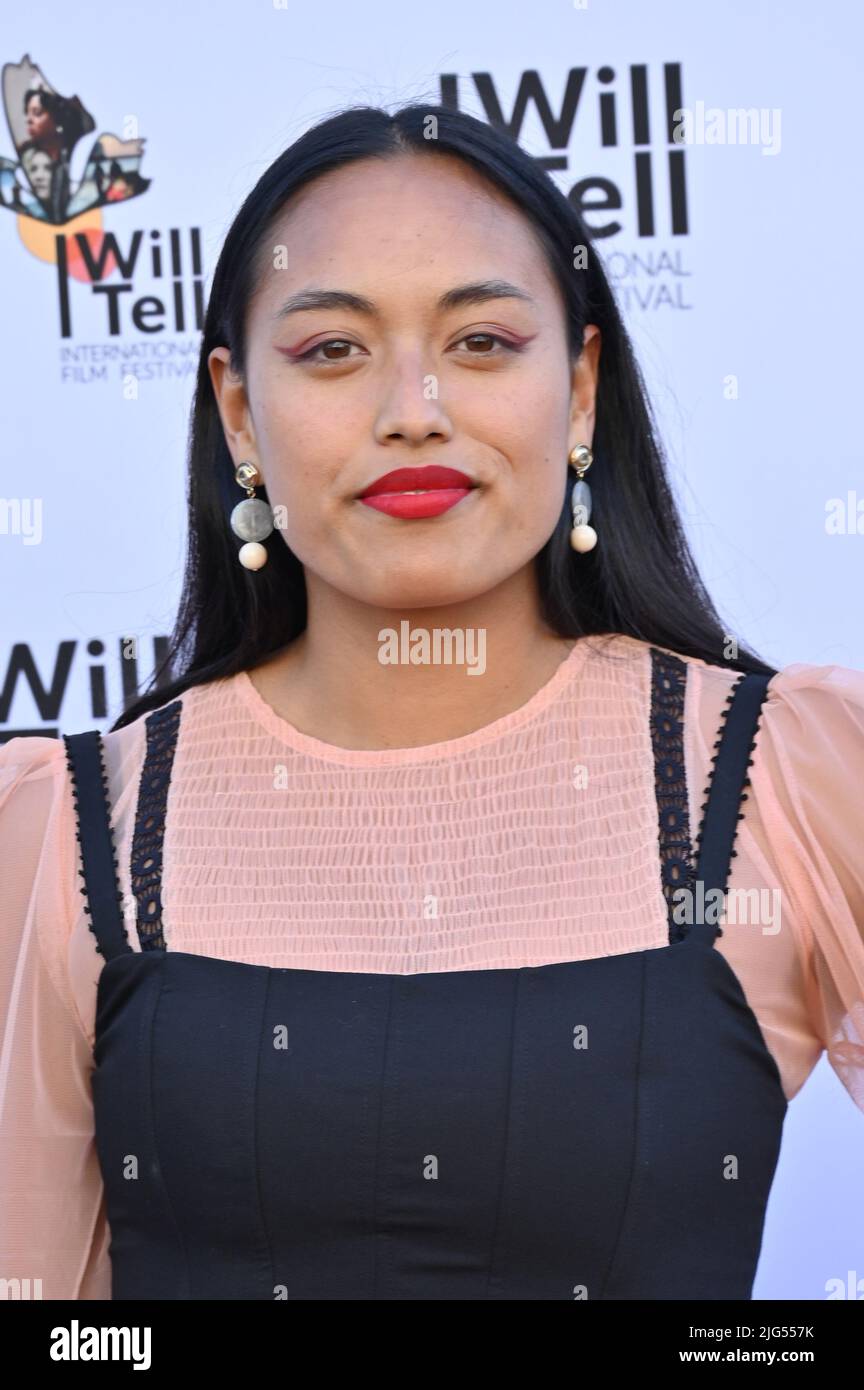 Londres, Royaume-Uni. - 7 juillet 2022. Izzy Jones participe à la première du film Purple Beatz du I will Tell - International film Festival au BFI de Londres, au Royaume-Uni Banque D'Images