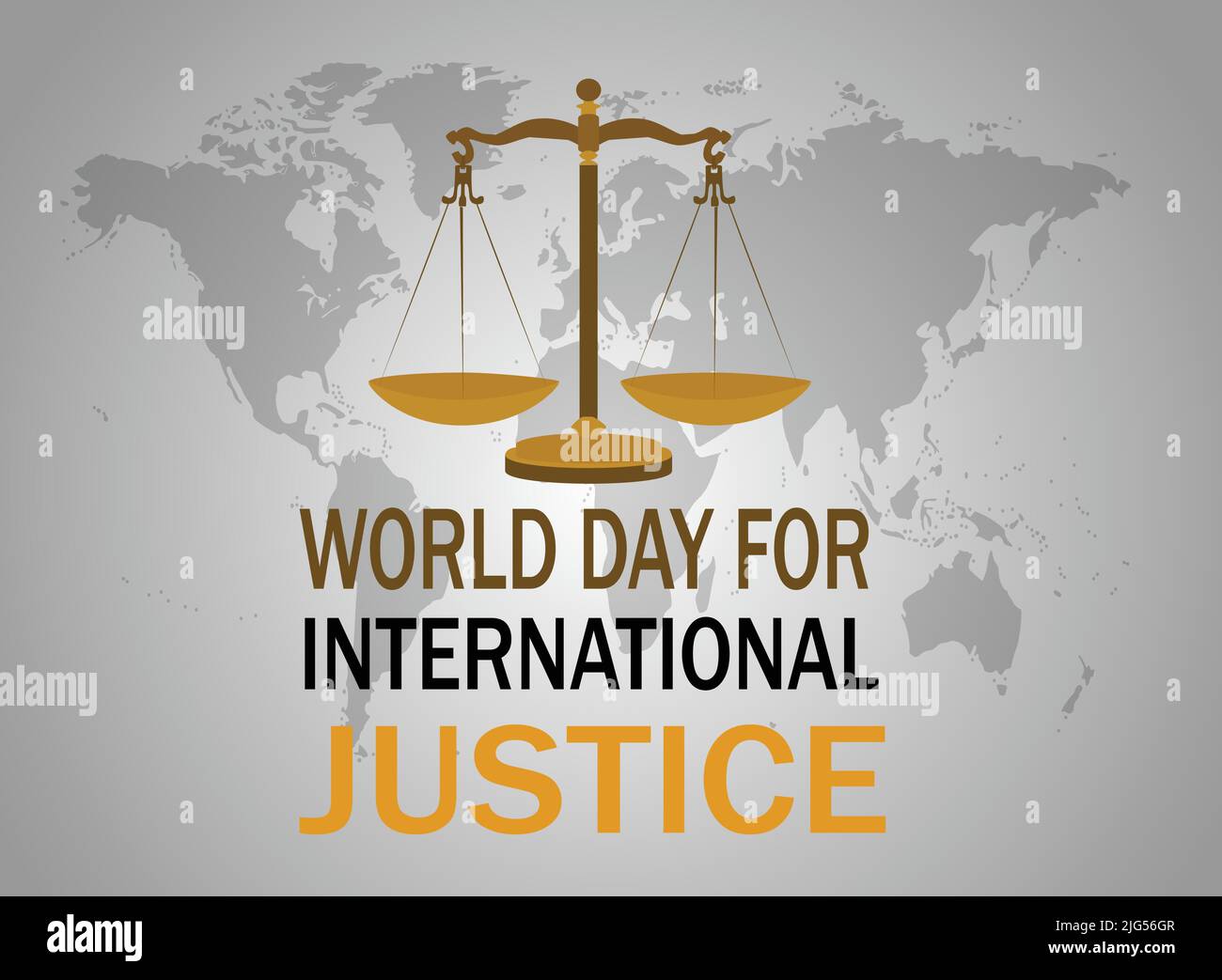 Journée mondiale de la justice internationale le 17 juillet papier mural moderne abstrait , modèle pour bannière et affiche Illustration de Vecteur
