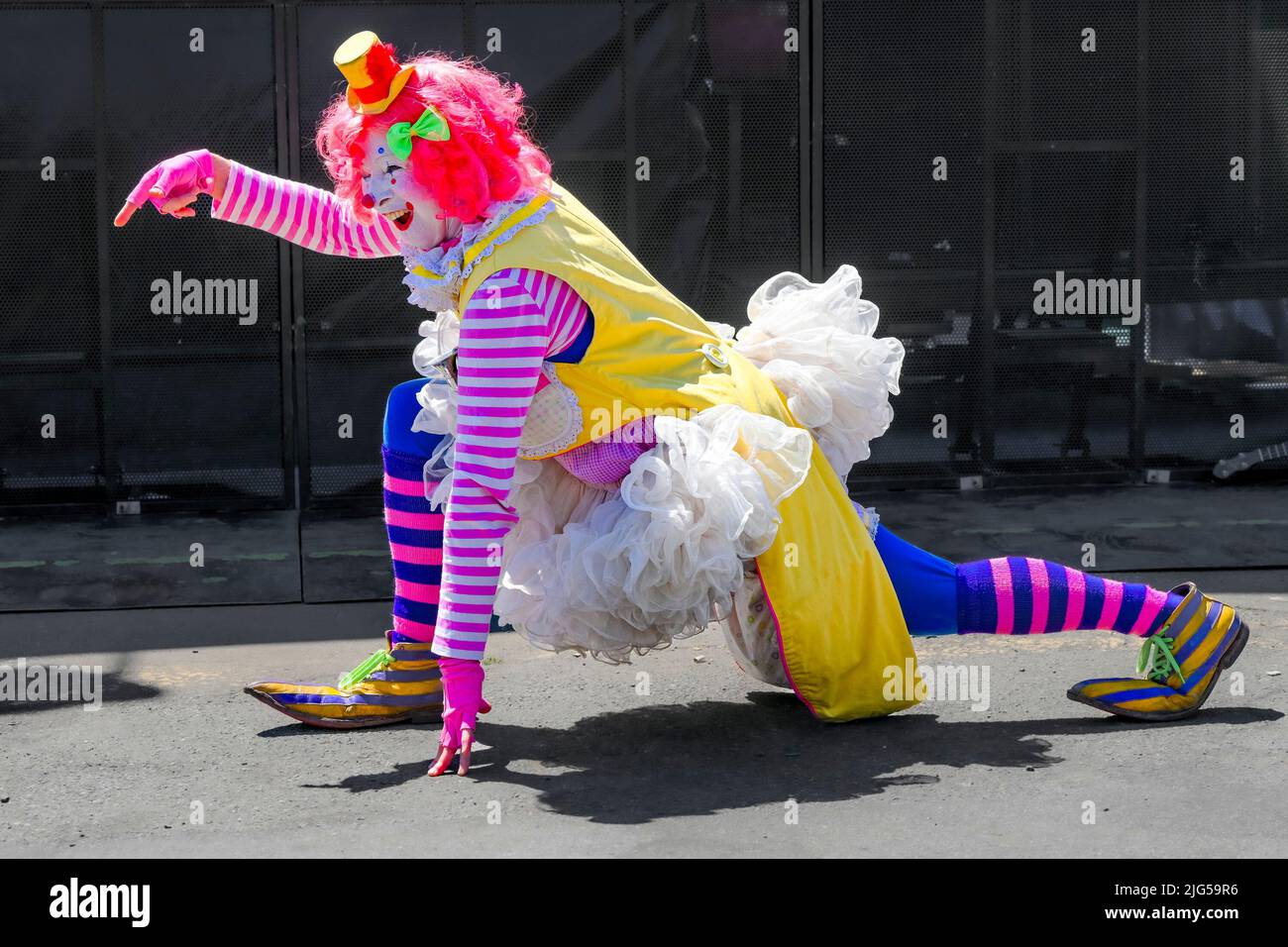 Tickles The Clown, célébrations de la fête du Canada, Victoria (Colombie-Britannique), Canada Banque D'Images