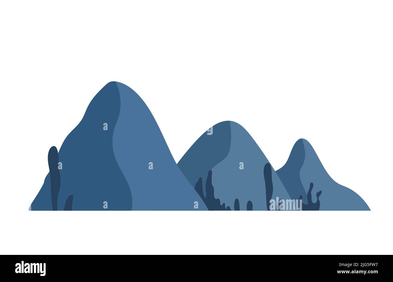 Montagnes et falaises Illustration de Vecteur