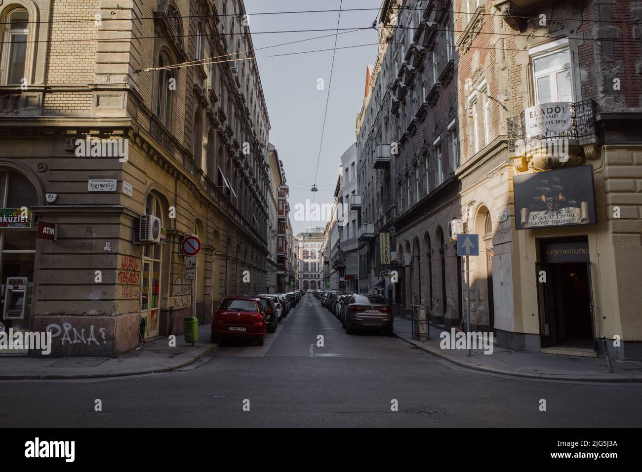 Rues et bâtiments de Budapest, Hongrie Banque D'Images