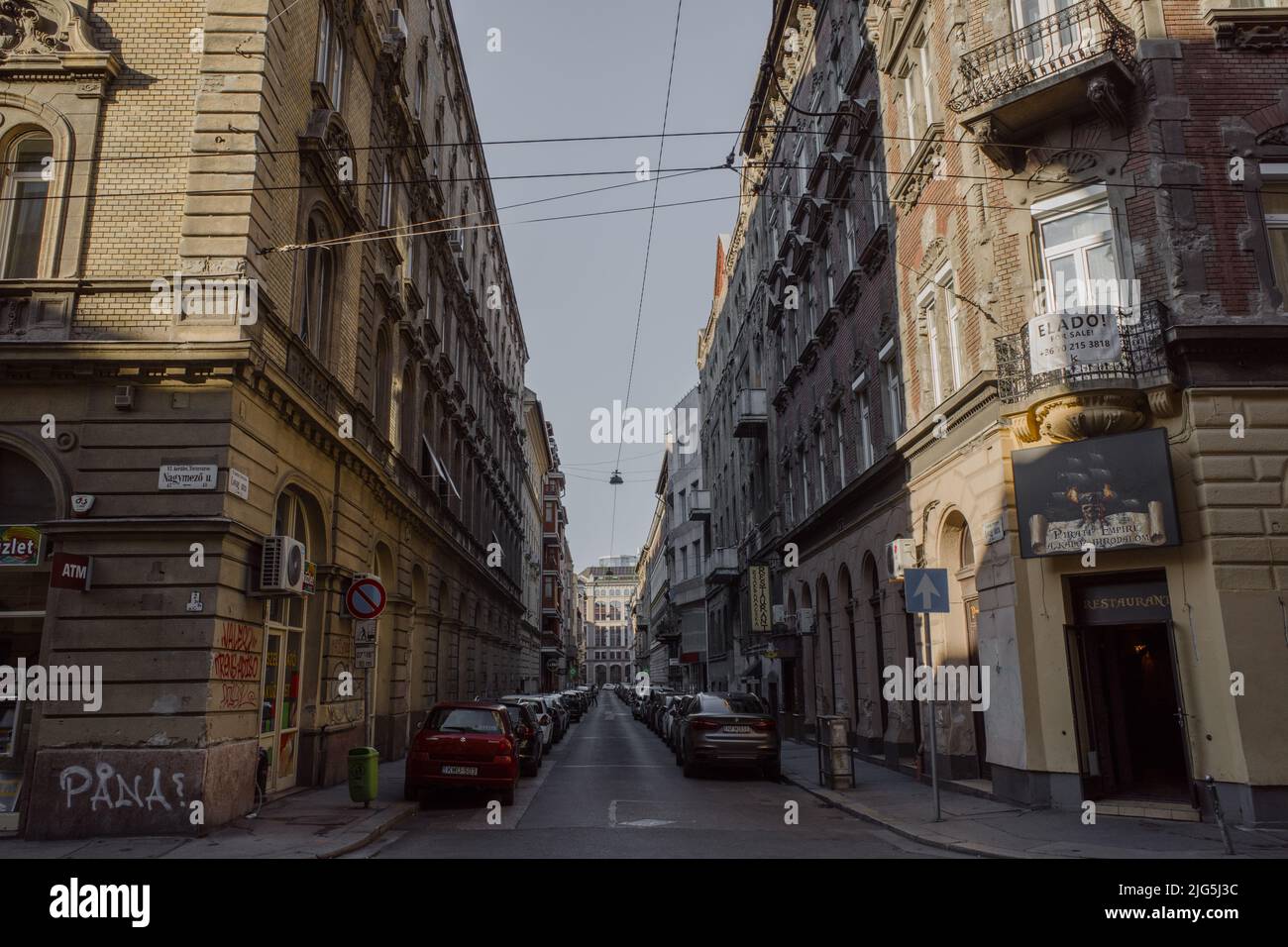 Rues et bâtiments de Budapest, Hongrie Banque D'Images