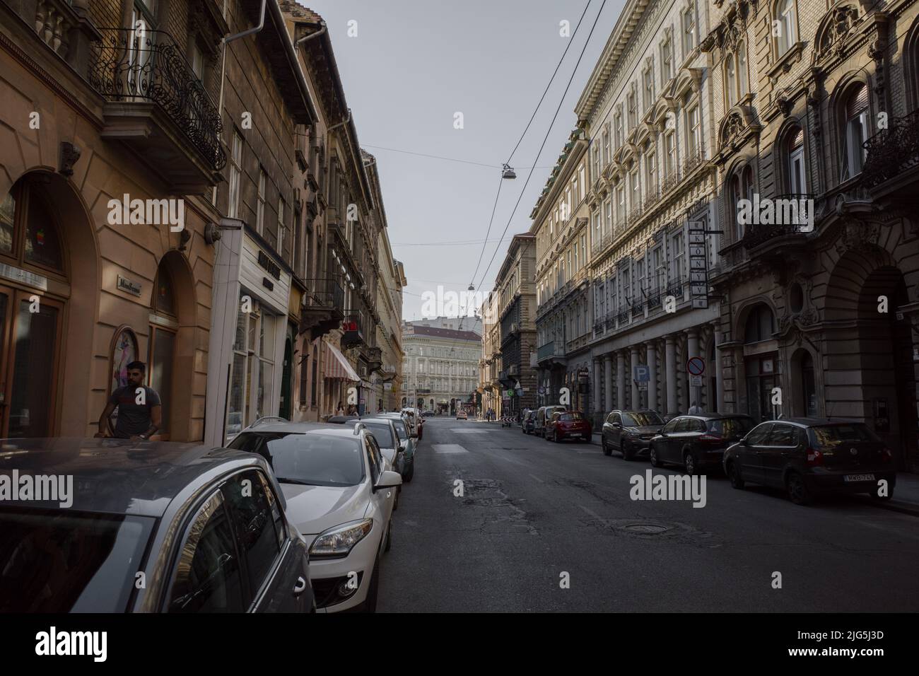 Rues et bâtiments de Budapest, Hongrie Banque D'Images