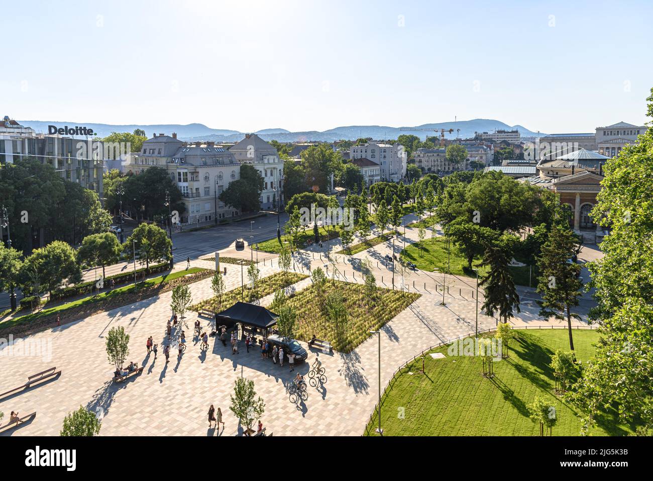 Un nouvel espace ouvert dans le parc de la ville de Budapest Banque D'Images