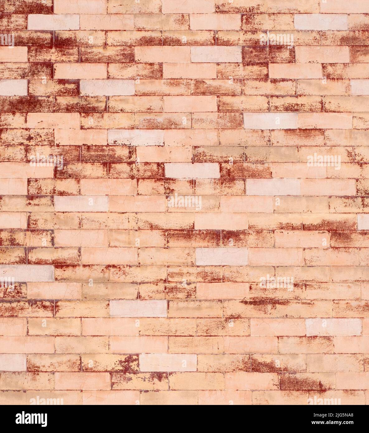 Mur de briques peint avec intempéries Banque D'Images