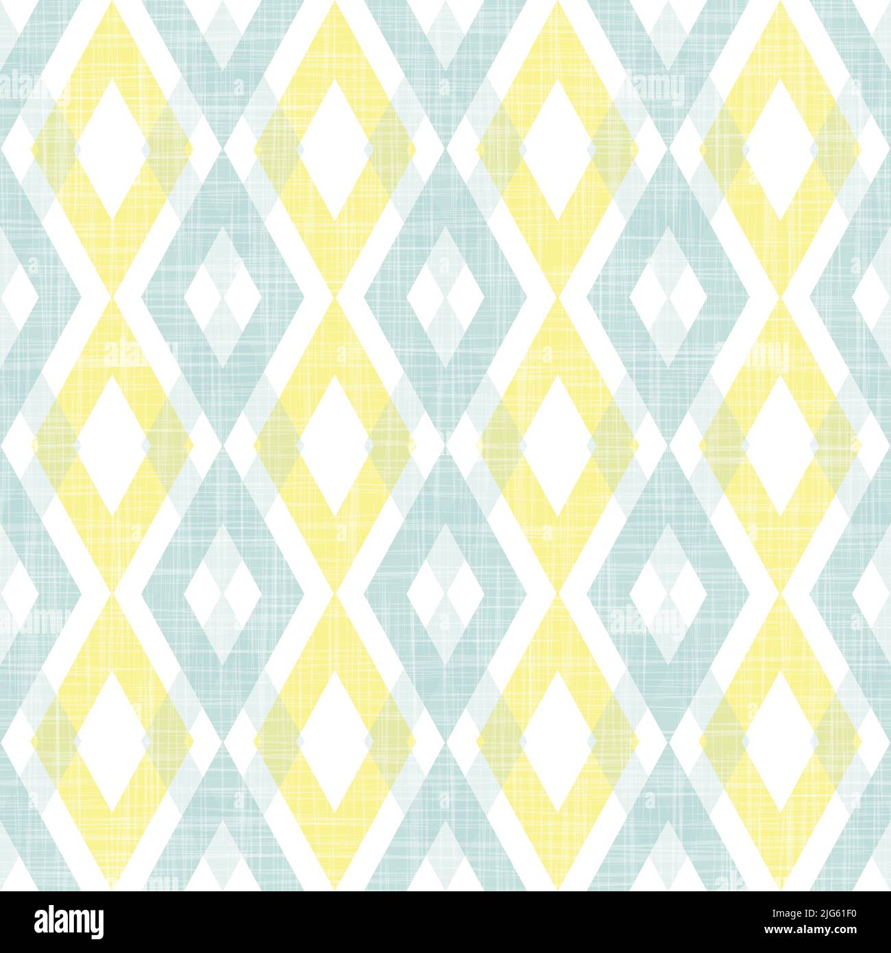 Tissu jaune-bleu vectoriel motif texturé sans couture ikat diamant Illustration de Vecteur