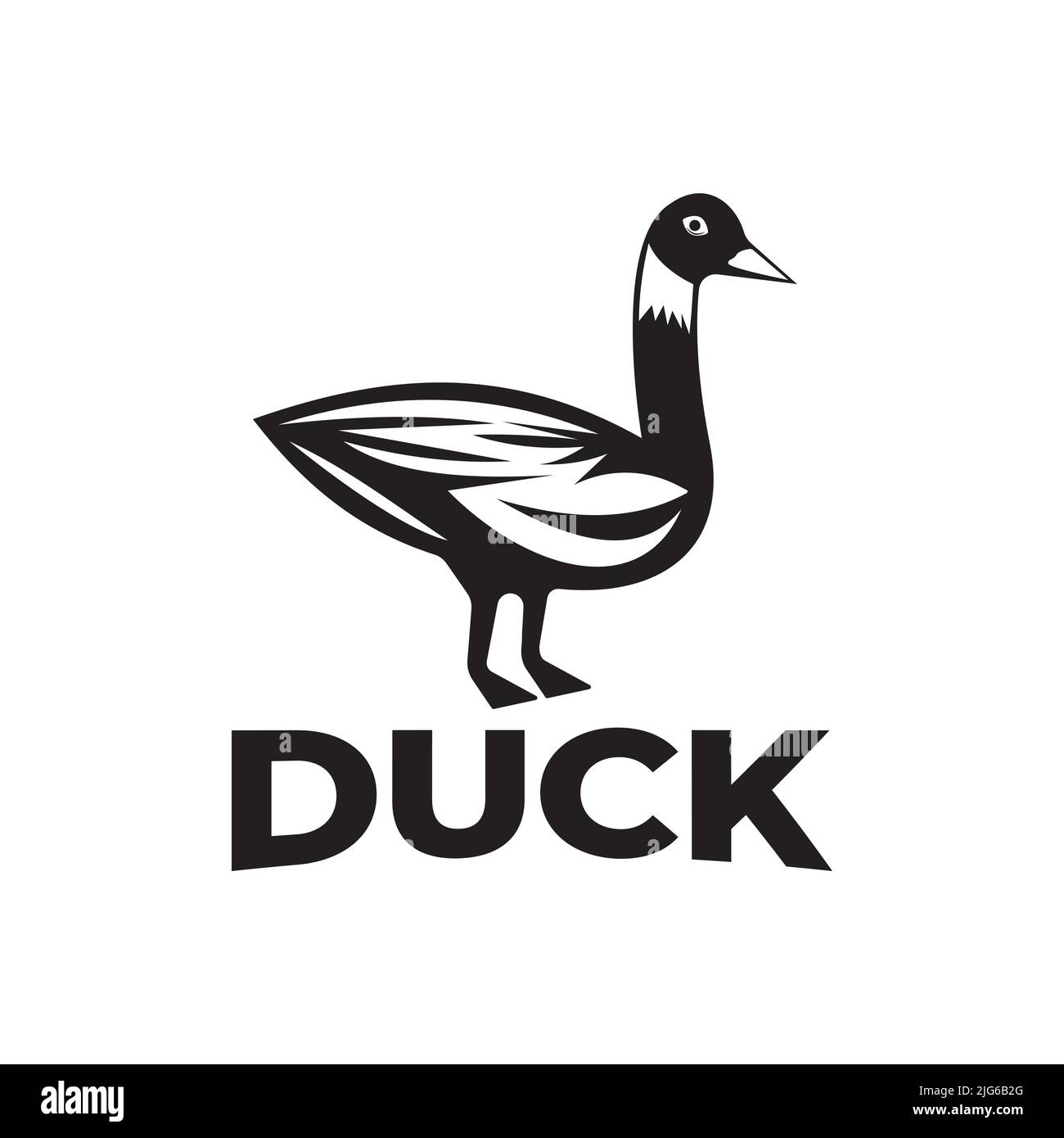 Logo de canard vecteur illustration modèle logo de canard silhouette de vecteur Illustration de Vecteur