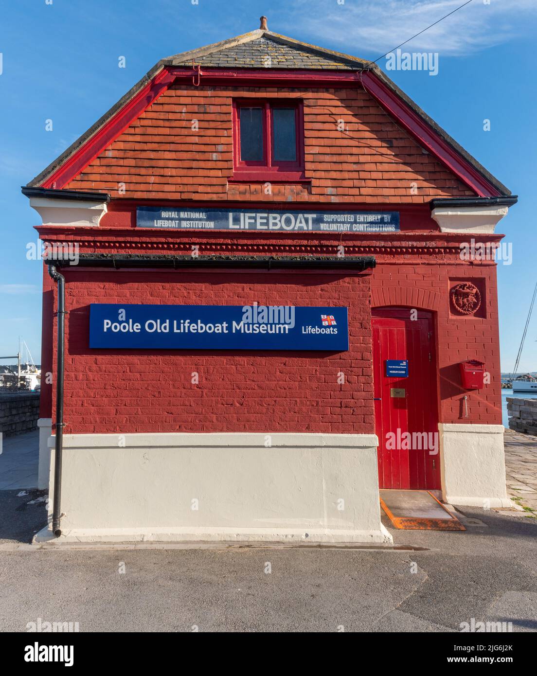 Poole Old Lifeboat Museum sur le front de mer à Poole, Dorset, Angleterre, Royaume-Uni Banque D'Images