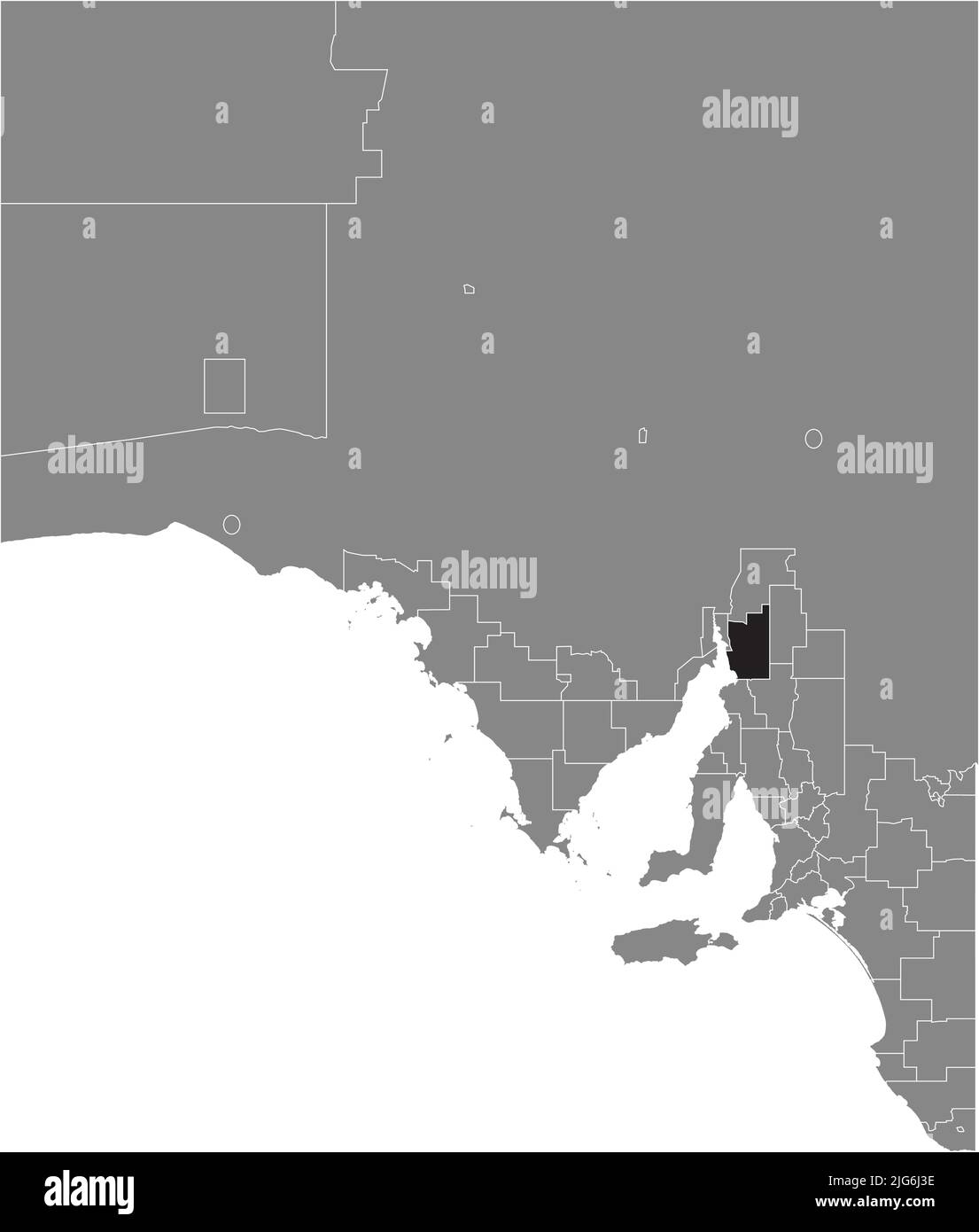 Carte de localisation du CONSEIL DE DISTRICT DE MOUNT REMARKABLE, AUSTRALIE MÉRIDIONALE Illustration de Vecteur