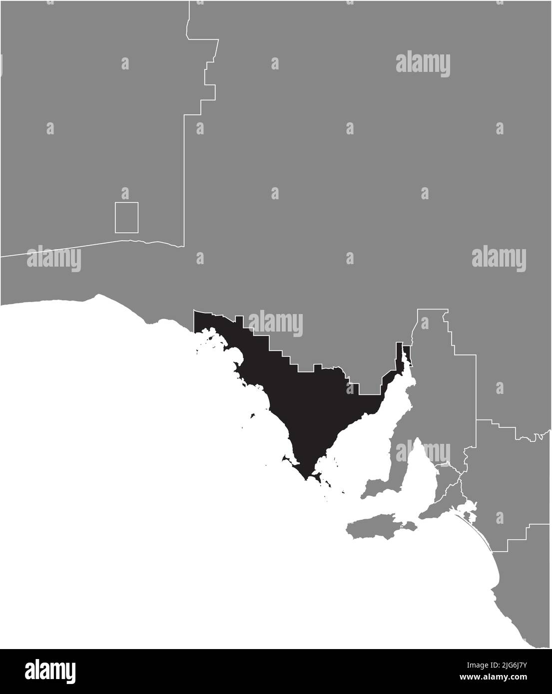 Carte de localisation de l'AUSTRALIE-MÉRIDIONALE Illustration de Vecteur