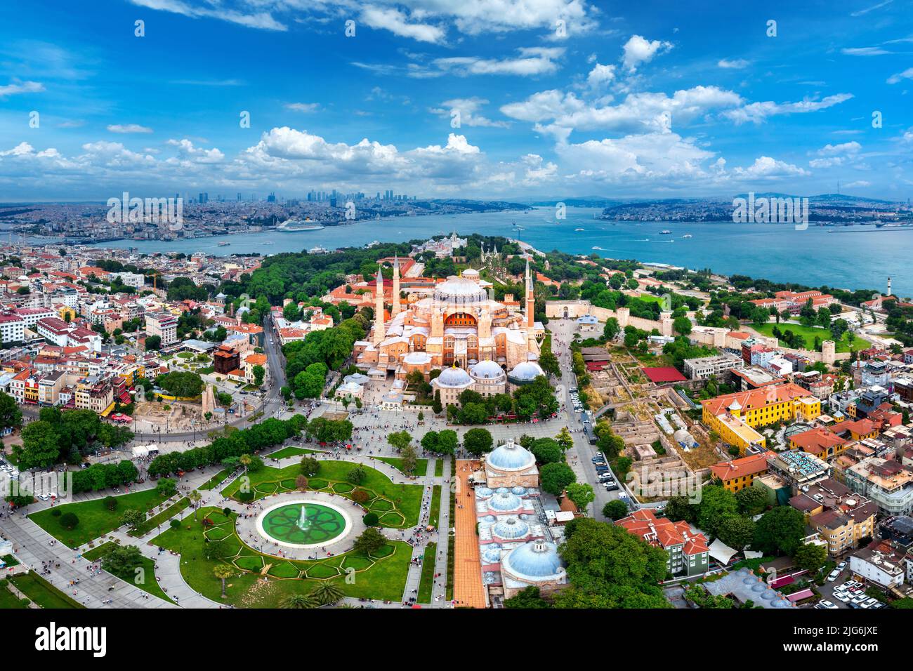 Sainte sophie istanbul aérienne Banque de photographies et d’images à