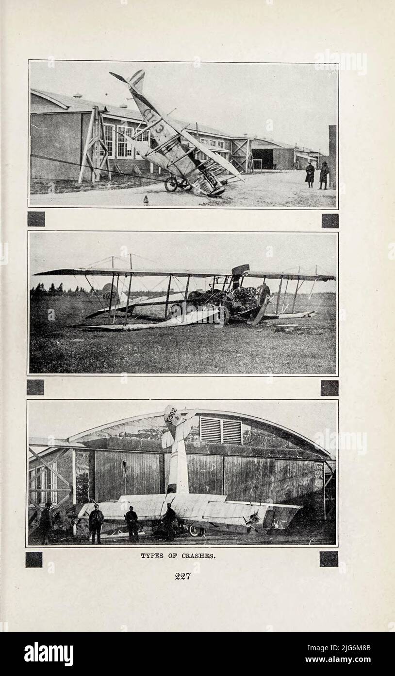 Types d'accidents du livre « Aviation in Canada, 1917-1918 » par Alan Sullivan, Date de publication 1919 Éditeur Toronto, CAN., imprimé par Rous & Mann Limited Banque D'Images