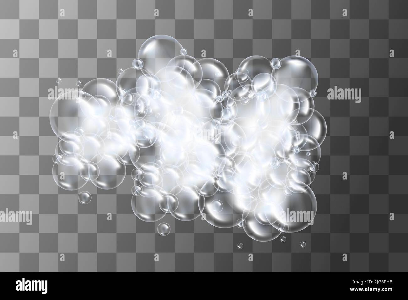 3D bulles de savon réalistes avec illustration vectorielle à effet de réflexion Illustration de Vecteur