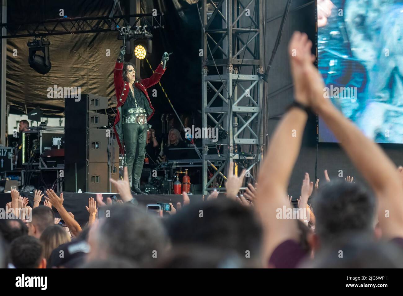 Athènes, Grèce 6 juillet 2022. Alice Cooper, légende du rock, est sur scène. Banque D'Images