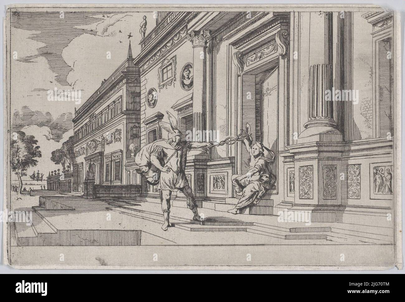 Plaque 24: Mercury et Aglauros, de 'Metamorphose d'Ovid', 1641. Banque D'Images