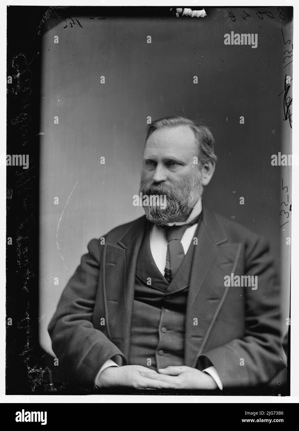 Stanley Mathews, entre 1870 et 1880. [Avocat, soldat, juge : lieutenant-colonel au régiment d'infanterie de l'Ohio de 23rd de l'Armée de l'Union]. Banque D'Images