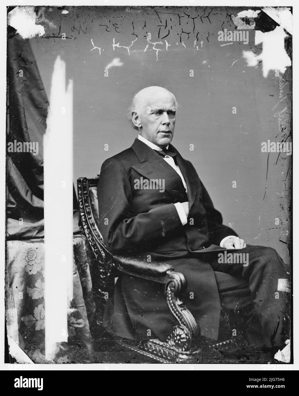 Le juge en chef Salmon P. Chase, entre 1860 et 1875. Banque D'Images