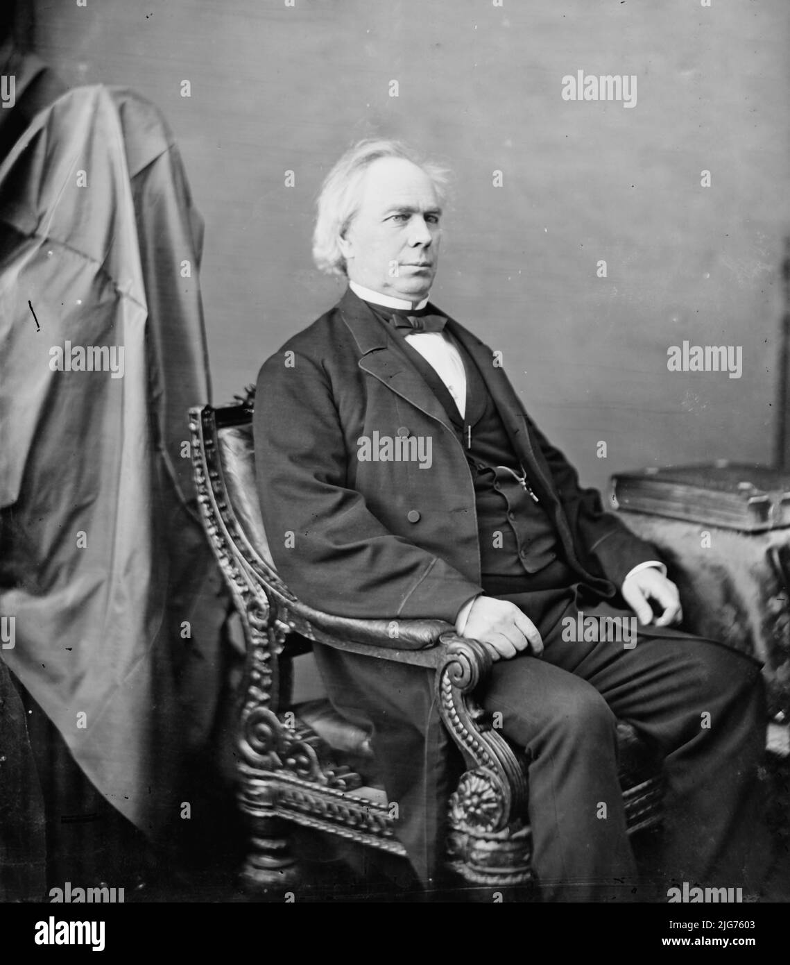 Entre 1860 et 1875, l'honorable Genery Twichell, de Mass. [Homme politique et homme d'affaires: président du Boston and Worcester Railroad; président du Atchison, Topeka and Santa Fe Railway]. Banque D'Images