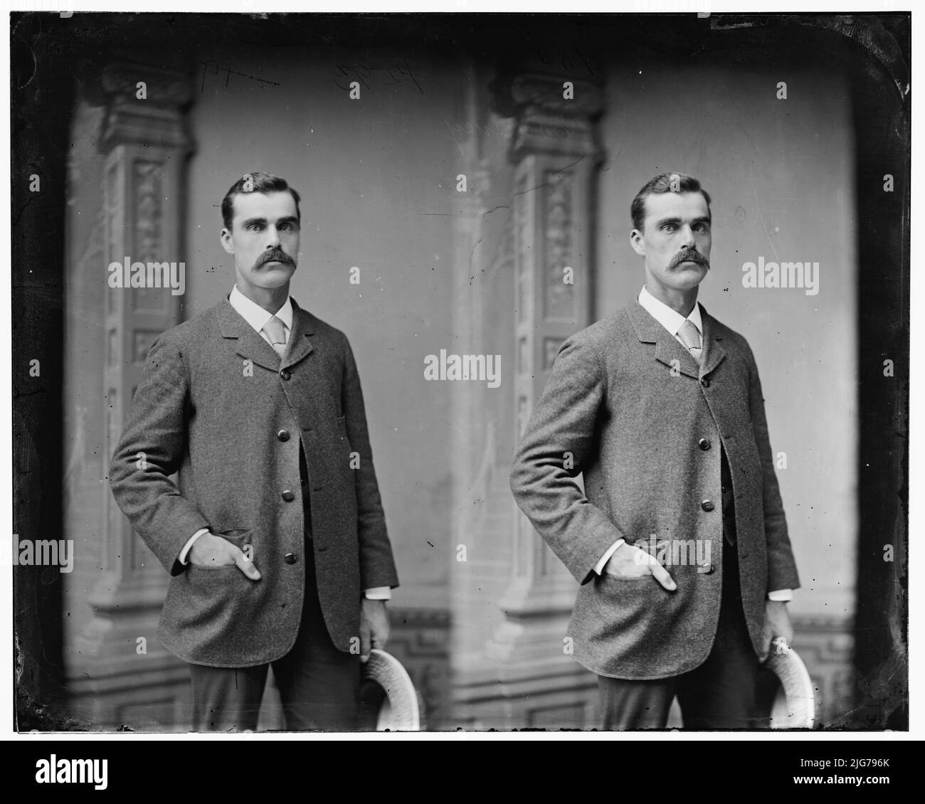 Courtney Franklin (un arsman), entre 1865 et 1880. Banque D'Images